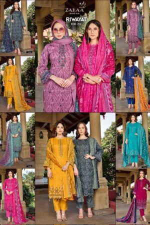 ZARAA RIWAYAT VOL 23 PURE COTTON PRINTED SUITS 9.jpg