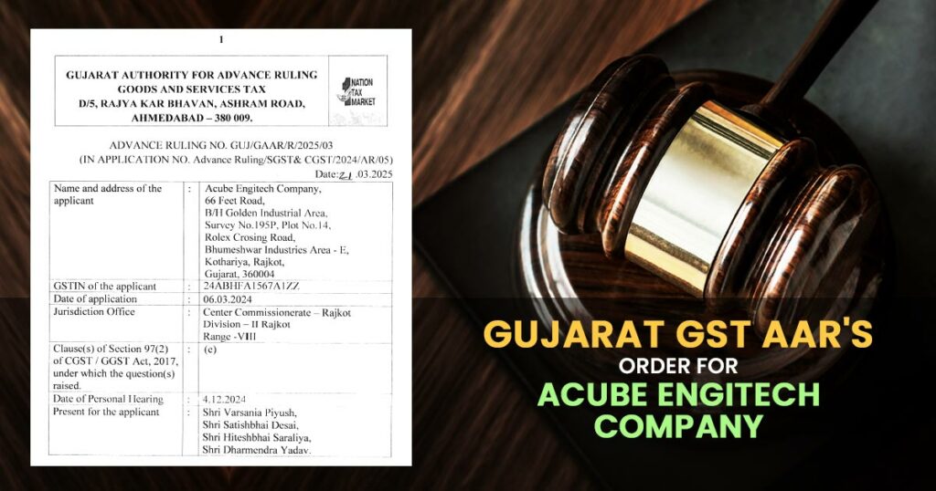 Vendor Duped in Fraud, But Tax Liability Still Applies on Supplied Goods Rehmat Boutique gujarat gst aar order for acube engitech company .jpg