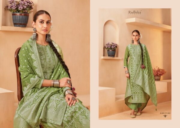 AZARA BANARASI ADHA VOL 5 Rehmat Boutique  AZARA BANARASI ADHA VOL 5 COTTON JACQUARD SUITS 4.jpg