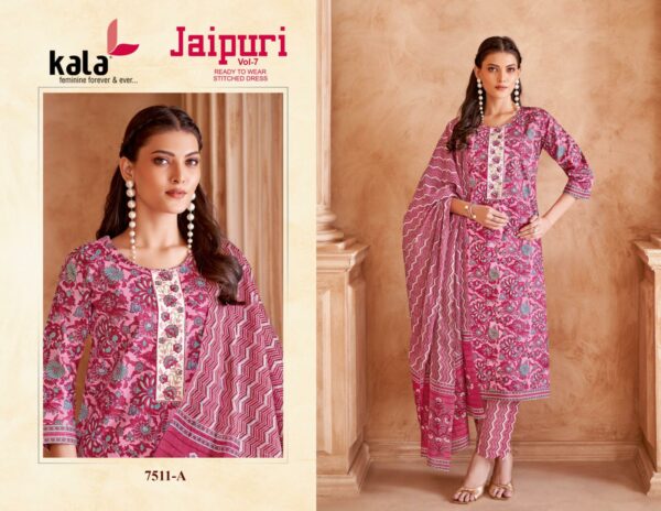 KALA JAIPURI VOL 7 READYMADE KURTI PANT DUPATTA 10.jpg