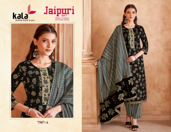KALA JAIPURI VOL 7 READYMADE KURTI PANT DUPATTA 11.jpg