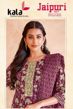 KALA JAIPURI VOL 7 READYMADE KURTI PANT DUPATTA 13.jpg