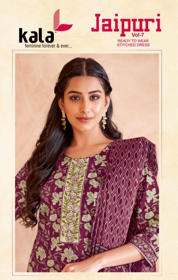KALA JAIPURI VOL 7 READYMADE KURTI PANT DUPATTA 13.jpg
