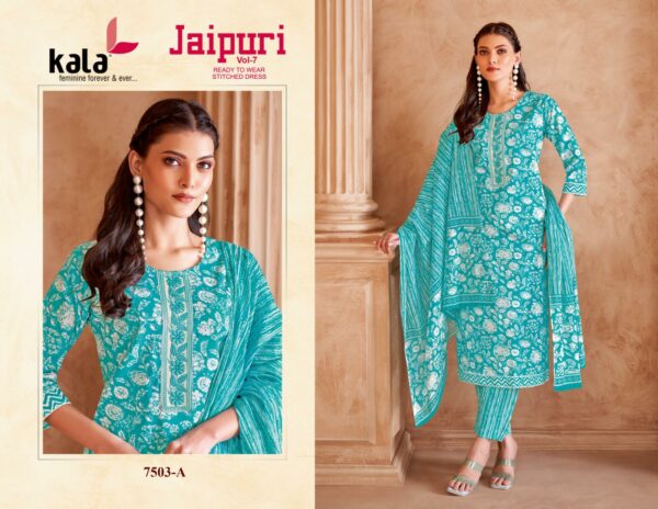 KALA JAIPURI VOL 7 READYMADE KURTI PANT DUPATTA 2.jpg