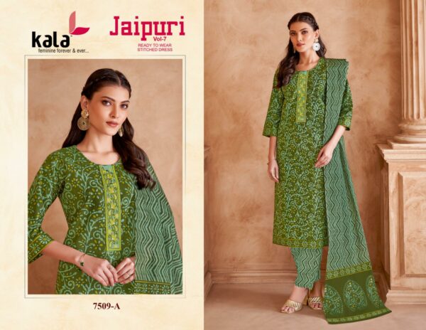 KALA JAIPURI VOL 7 READYMADE KURTI PANT DUPATTA 6.jpg