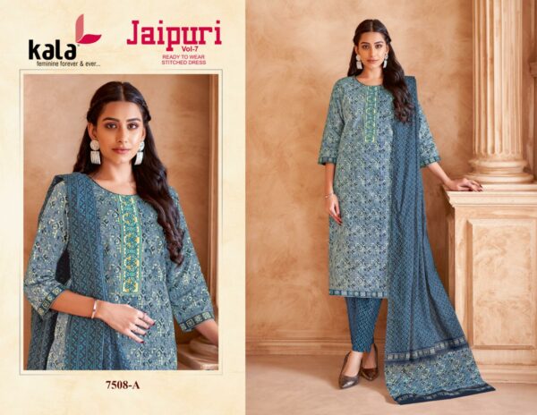 KALA JAIPURI VOL 7 READYMADE KURTI PANT DUPATTA 9.jpg