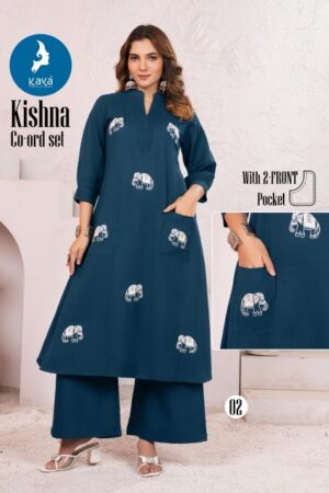 KAYA KURTI KISHNA COTTON CO ORD SET WHOLESALER 1.jpg