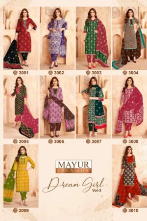 MAYUR CREATION DREAM GIRL VOL 3 Rehmat Boutique  MAYUR CREATION DREAM GIRL VOL 3 COTTON SUITS 9.jpg