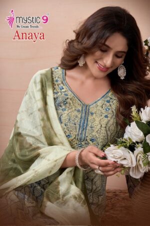 MYSTIC 9 ANAYA VOL 3 HEAVY RAYON REDAYMADE KURTI 1.jpg