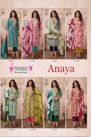 MYSTIC 9 ANAYA VOL 3 HEAVY RAYON REDAYMADE KURTI 14.jpg