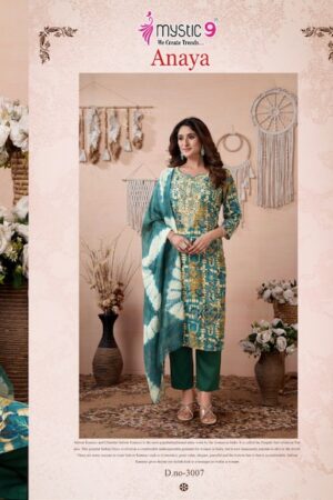 MYSTIC 9 ANAYA VOL 3 HEAVY RAYON REDAYMADE KURTI 15.jpg