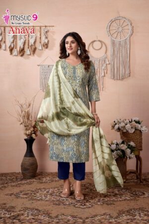 MYSTIC 9 ANAYA VOL 3 HEAVY RAYON REDAYMADE KURTI 2.jpg