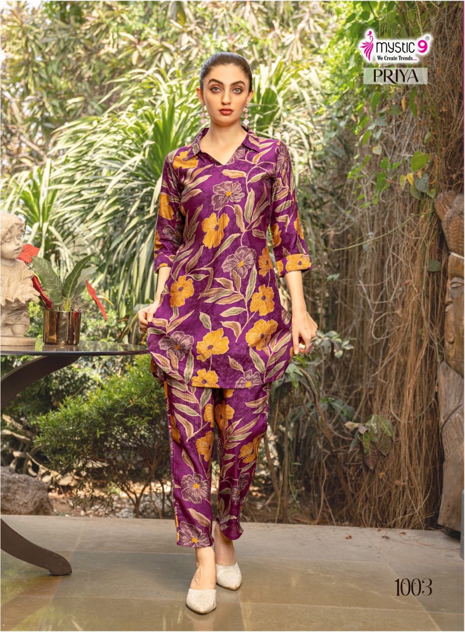 MYSTIC 9 PRIYA VOL 1 PRINTED CO ORD SET WHOLESALER 2.jpg