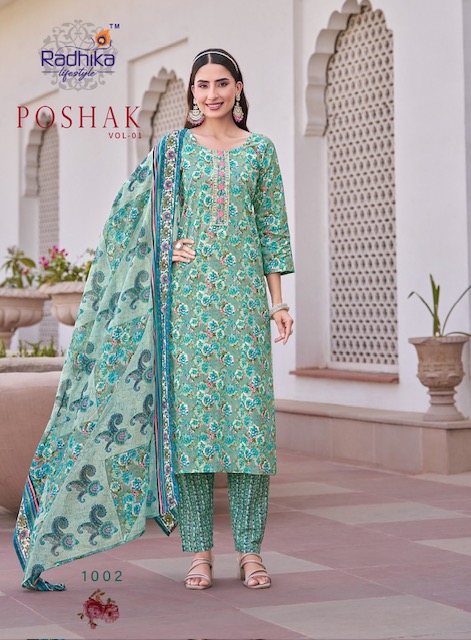 RADHIKA LIFESTYLE POSHAK VOL 1 Rehmat Boutique  RADHIKA LIFESTYLE POSHAK VOL 1 KURTI WHOLESALER 2.jpg