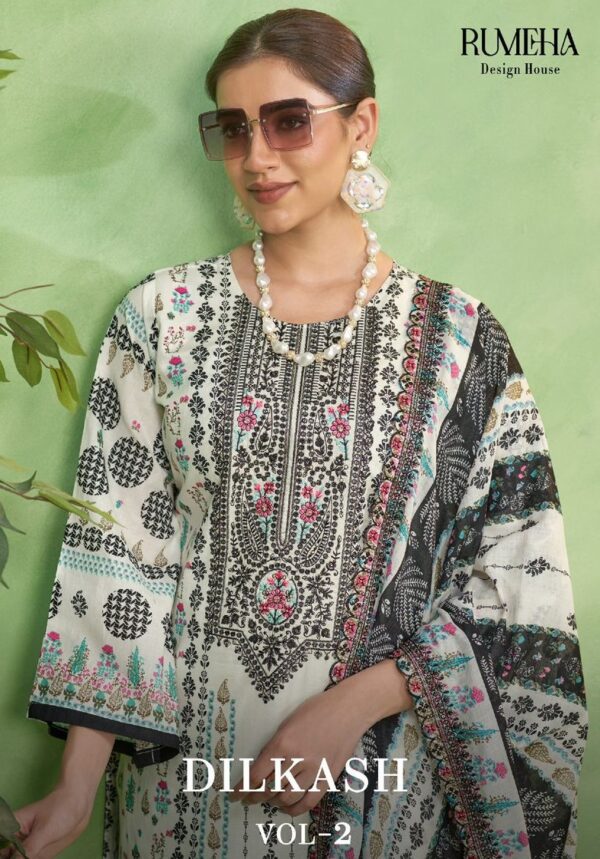RUMEHA DILKASH VOL 2 Rehmat Boutique  RUMEHA DILKASH VOL 2 PURE COTTON EMBROIDERY SUITS 5.jpg