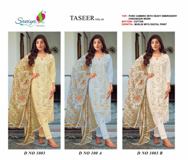 SANIYA TRENDZ TASEER VOL 1 CHIKANKARI SUITS CATALOG 4 1.jpg