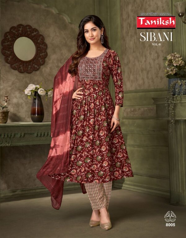 TANIKSH SIBANI VOL 8 READYMADE ANARKALI STYLE KURTI 1.jpg