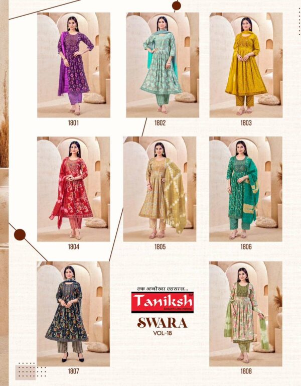 TANIKSH SWARA VOL 18 Rehmat Boutique  TANIKSH SWARA VOL 18 RAYON READYMADE KURTI.jpeg