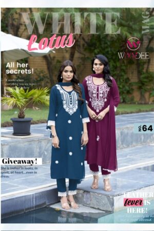 WOODEE WHITE LOTUS Rehmat Boutique  WOODEE WHITE LOTUS KURTI WHOLESALER SURAT 3.jpg