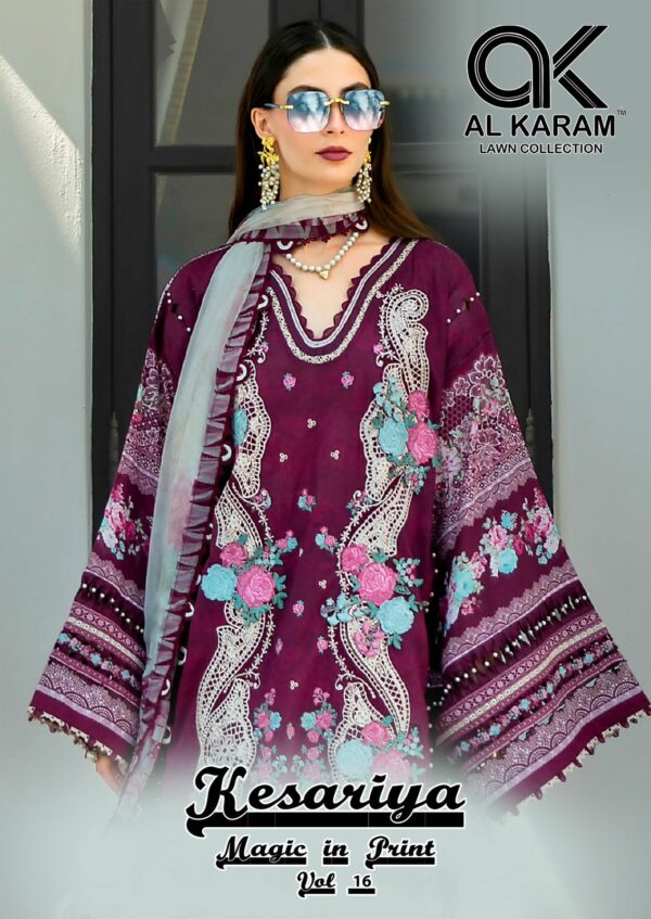 AL KARAM KESARIYA VOL 16 Rehmat Boutique  AL KARAM KESARIYA VOL 16 LAWN PRINTED SUITS 1.jpg