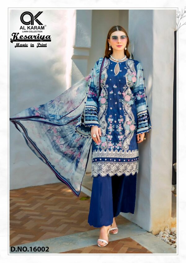 AL KARAM KESARIYA VOL 16 Rehmat Boutique  AL KARAM KESARIYA VOL 16 LAWN PRINTED SUITS 3.jpg