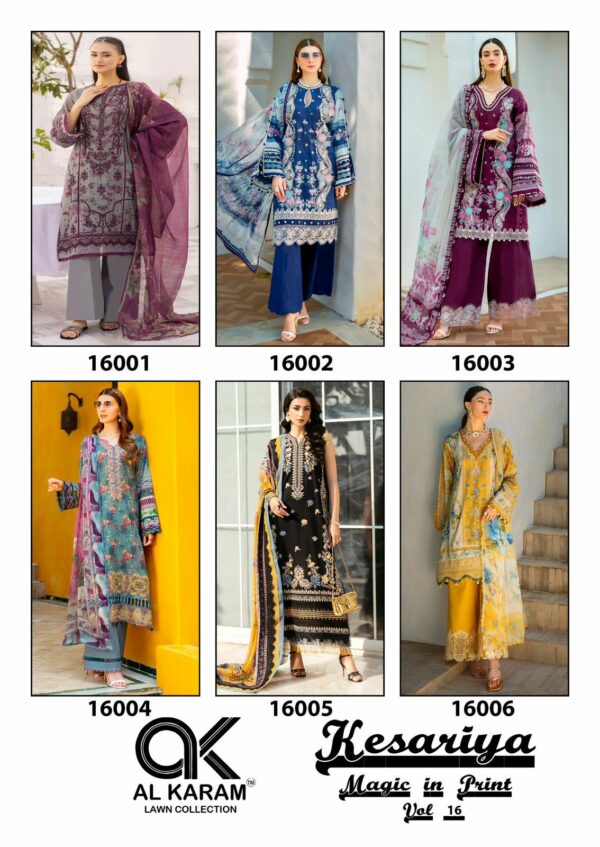 AL KARAM KESARIYA VOL 16 Rehmat Boutique  AL KARAM KESARIYA VOL 16 LAWN PRINTED SUITS 8.jpg