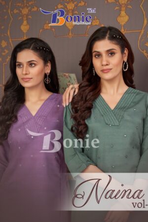 BONIE BRAND NAINA VOL 5 Rehmat Boutique  BONIE BRAND NAINA VOL 5 VISCOSE KURTI PLAZO 1.jpg