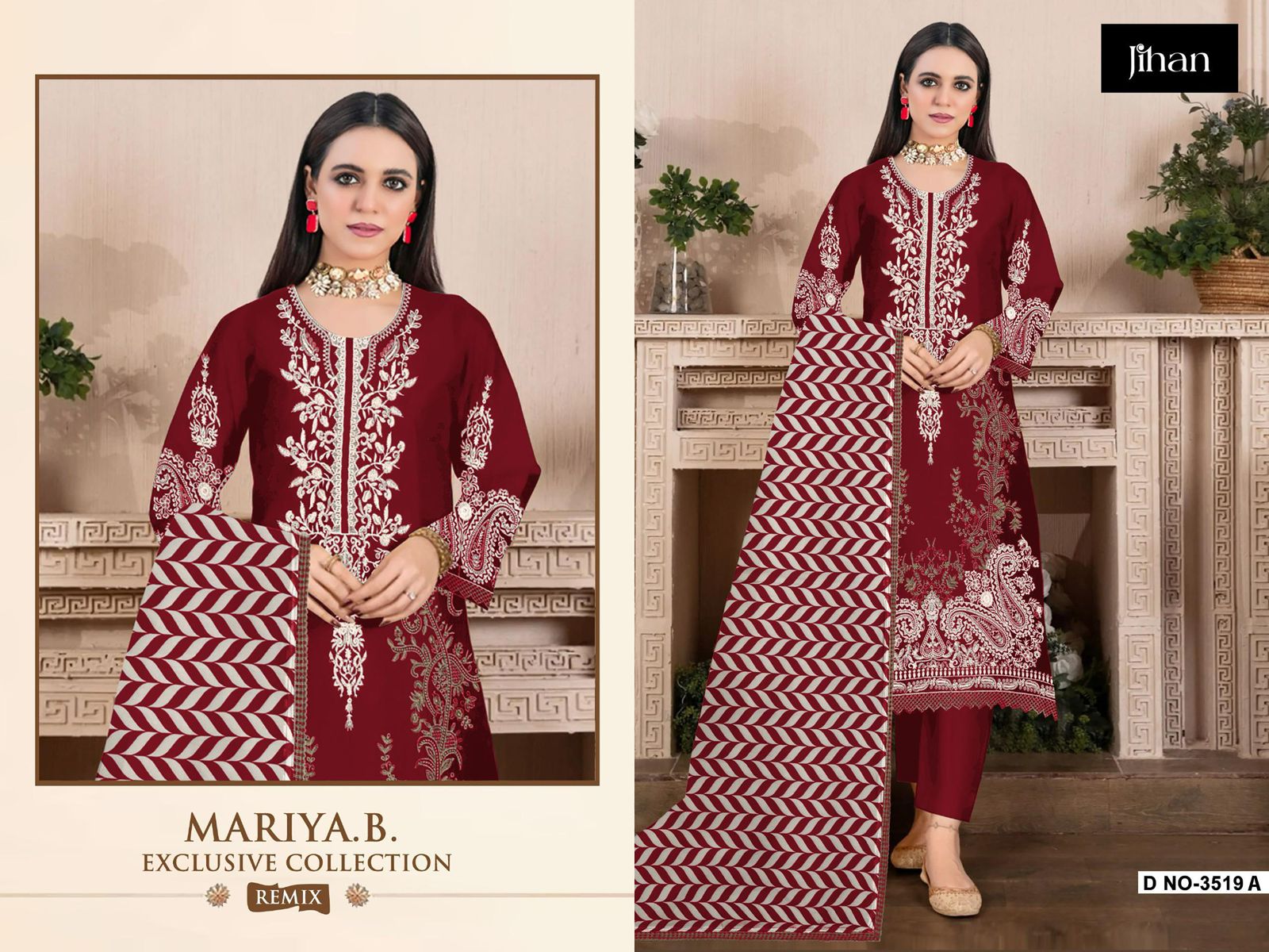 JIHAN MARIYA B REMIX 3519 Rehmat Boutique  JIHAN MARIA B 3519 COLOUR EDITION SALWAR SUIT 2.jpg