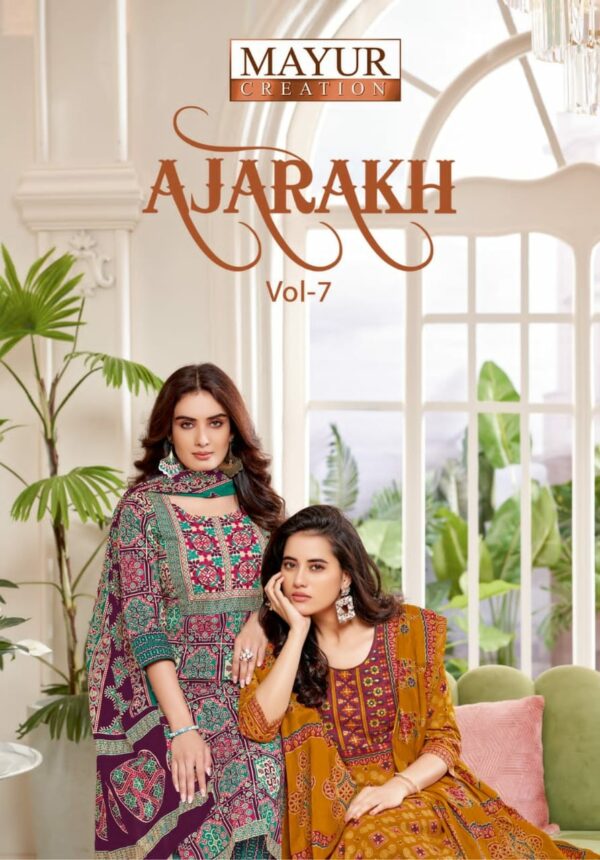 MAYUR AJARAKH VOL 7 Rehmat Boutique MAYUR AJARAKH VOL 7, MAYUR AJARAKH VOL 7 WHOLESALE PRICE SURAT, buy MAYUR AJARAKH VOL 7 catalogue at best price, buy MAYUR AJARAKH VOL 7 catalogue at cheap price, buy MAYUR AJARAKH VOL 7 catalogue at best rate, buy MAYUR AJARAKH VOL 7 catalogue at cheap rate, buy MAYUR AJARAKH VOL 7 catalogue at best price, buy MAYUR AJARAKH VOL 7 catalogue at cheap price, buy MAYUR AJARAKH VOL 7 catalogue at best rate, buy MAYUR AJARAKH VOL 7 catalogue at cheap rate, MAYUR AJARAKH VOL 7 latest catalogue 2025, MAYUR AJARAKH VOL 7 single piece, MAYUR AJARAKH VOL 7 catalogue price, MAYUR AJARAKH VOL 7 wholesale price, MAYUR AJARAKH VOL 7 latest catalogue, MAYUR AJARAKH VOL 7 suits price, MAYUR AJARAKH VOL 7 ethnic, MAYUR AJARAKH VOL 7 indian salwar suit, MAYUR AJARAKH VOL 7 dress material MAYUR AJARAKH VOL 7 WHOLESALE PRICE SURAT 1