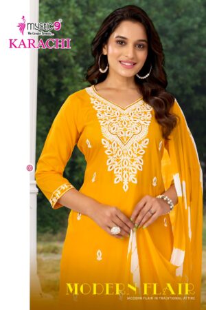 MYSTIC 9 KARACHI VOL 6 Rehmat Boutique  MYSTIC 9 KARACHI VOL 6 HEAVY RAYON PRINTED KURTI 10.jpg