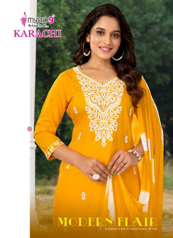 MYSTIC 9 KARACHI VOL 6 Rehmat Boutique  MYSTIC 9 KARACHI VOL 6 HEAVY RAYON PRINTED KURTI 10.jpg