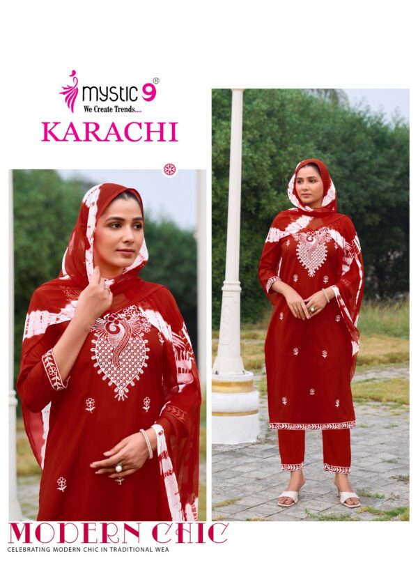 MYSTIC 9 KARACHI VOL 6 Rehmat Boutique  MYSTIC 9 KARACHI VOL 6 HEAVY RAYON PRINTED KURTI 11.jpg