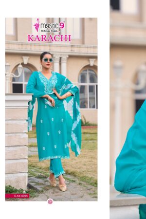 MYSTIC 9 KARACHI VOL 6 Rehmat Boutique  MYSTIC 9 KARACHI VOL 6 HEAVY RAYON PRINTED KURTI 7.jpg