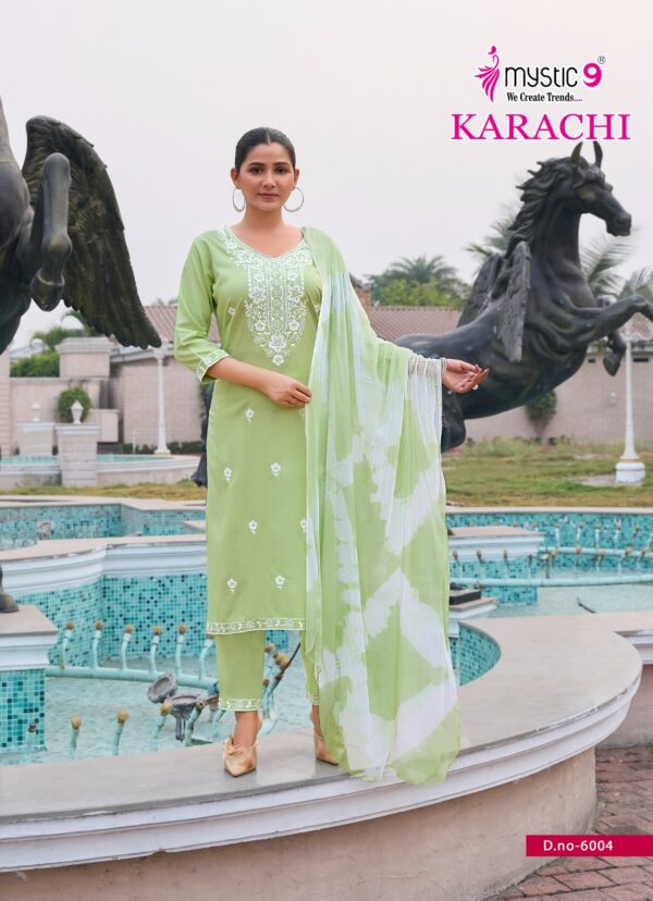 MYSTIC 9 KARACHI VOL 6 Rehmat Boutique  MYSTIC 9 KARACHI VOL 6 HEAVY RAYON PRINTED KURTI 8.jpg