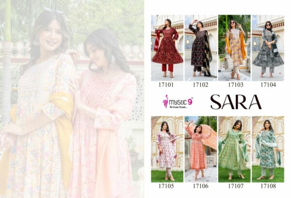 MYSTIC 9 SARA VOL 17 Rehmat Boutique  MYSTIC 9 SARA VOL 17 RAYON PRINTED KURTI CATALOGUE 2.jpg