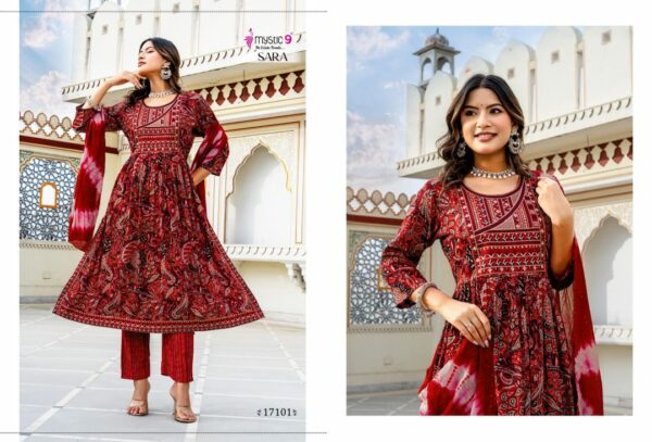 MYSTIC 9 SARA VOL 17 Rehmat Boutique  MYSTIC 9 SARA VOL 17 RAYON PRINTED KURTI CATALOGUE 8.jpg