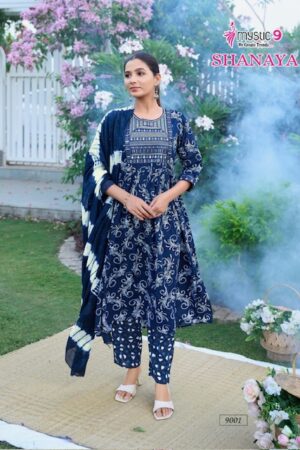 MYSTIC 9 SHANAYA VOL 9 Rehmat Boutique  MYSTIC 9 SHANAYA VOL 9 HEAVY RAYON PRINTED KURTI 11.jpg