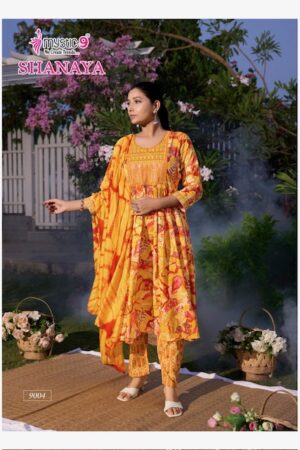 MYSTIC 9 SHANAYA VOL 9 Rehmat Boutique  MYSTIC 9 SHANAYA VOL 9 HEAVY RAYON PRINTED KURTI 14.jpg
