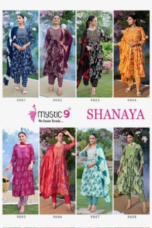 MYSTIC 9 SHANAYA VOL 9 Rehmat Boutique  MYSTIC 9 SHANAYA VOL 9 HEAVY RAYON PRINTED KURTI 3.jpg