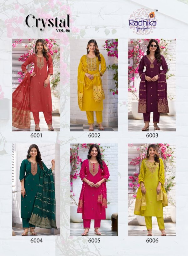 RADHIKA LIFE STYLE CRYSTAL VOL 6 Rehmat Boutique  RADHIKA LIFE STYLE CRYSTAL VOL 6 ROMAN SILK KURTI 10.jpg