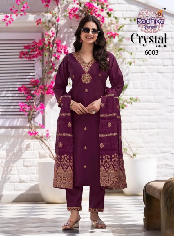 RADHIKA LIFE STYLE CRYSTAL VOL 6 Rehmat Boutique  RADHIKA LIFE STYLE CRYSTAL VOL 6 ROMAN SILK KURTI 5.jpg