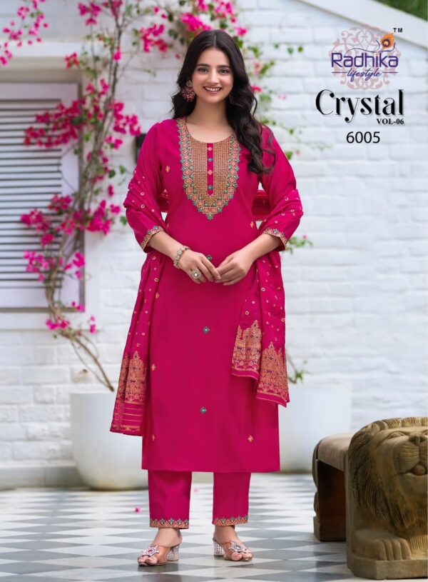 RADHIKA LIFE STYLE CRYSTAL VOL 6 Rehmat Boutique  RADHIKA LIFE STYLE CRYSTAL VOL 6 ROMAN SILK KURTI 8.jpg