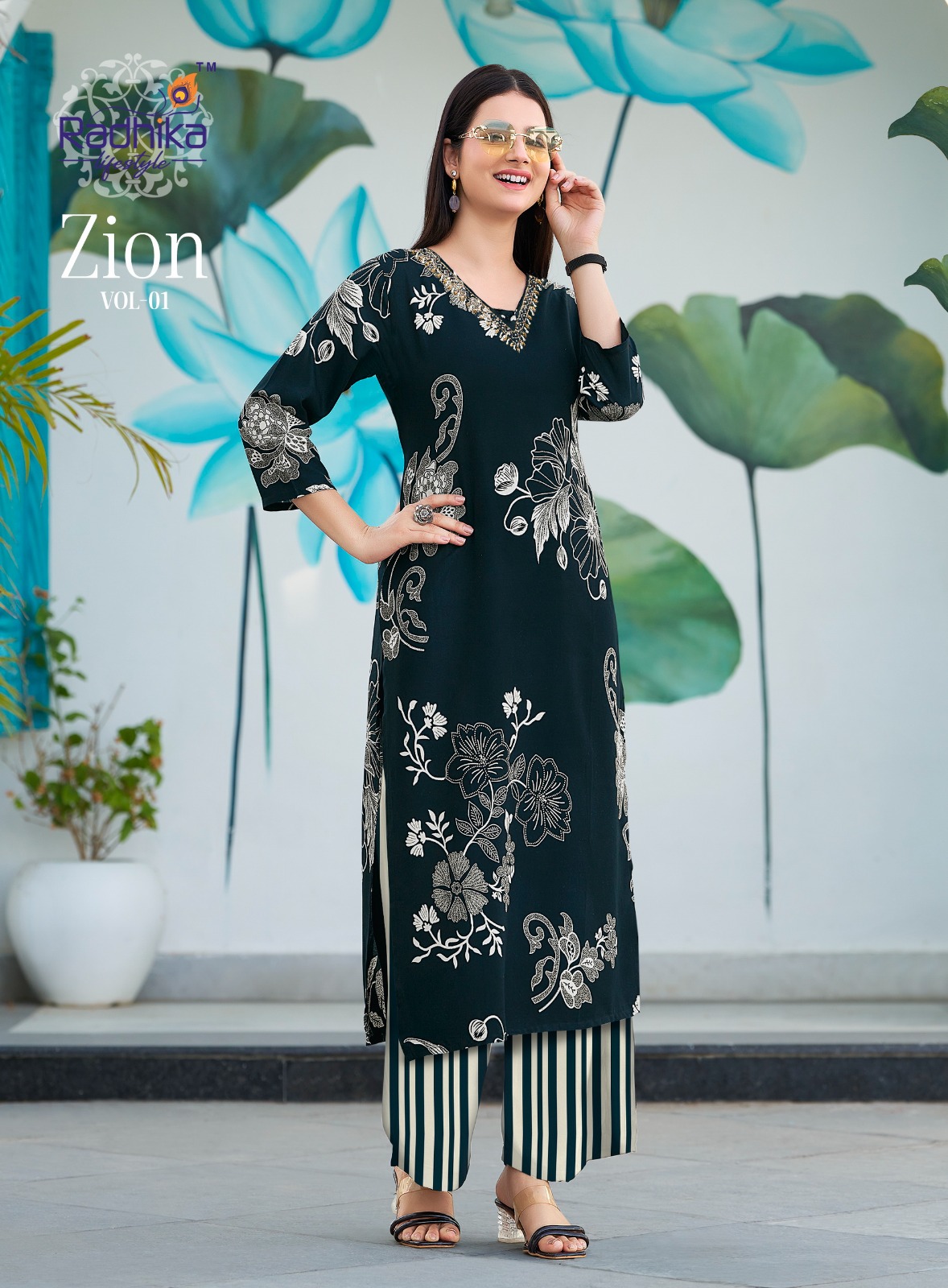 RADHIKA LIFESTYLE ZION VOL 1 Rehmat Boutique  RADHIKA LIFESTYLE ZION VOL 1 KURTI WHOLESALER 4.jpg