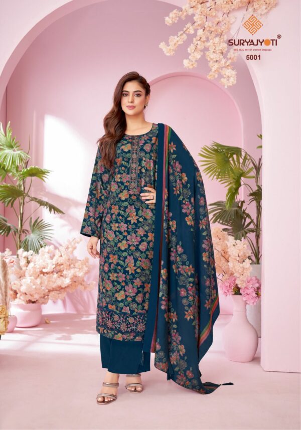 SURYAJYOTI KANIKA VOL 5 Rehmat Boutique  SURYAJYOTI KANIKA VOL 5 PURE MODAL EMBROIDERY SUITS 2.jpg
