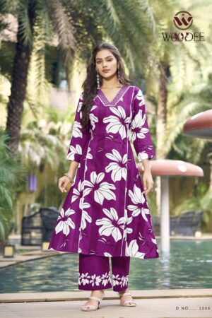 WOODEE PAYAL Rehmat Boutique  WOODEE PAYAL RAYON PRINTED CO ORD SET CATALOGUE 4.jpg