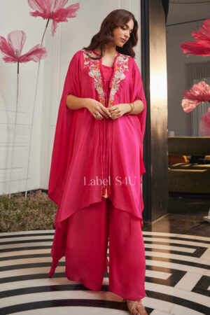 Shivali S4u Fuchsia Flare-Cape Set New Arrival 2025 Rehmat Boutique  669.jpg