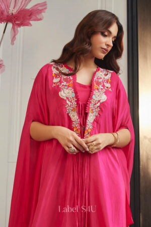 Shivali S4u Fuchsia Flare-Cape Set New Arrival 2025 Rehmat Boutique  669 2.jpg