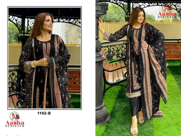 AASHA DESIGNER D.NO 1102 Rehmat Boutique  AASHA DESIGNER 1102 PAKISTANI SUITS WHOLESALE 5.jpg