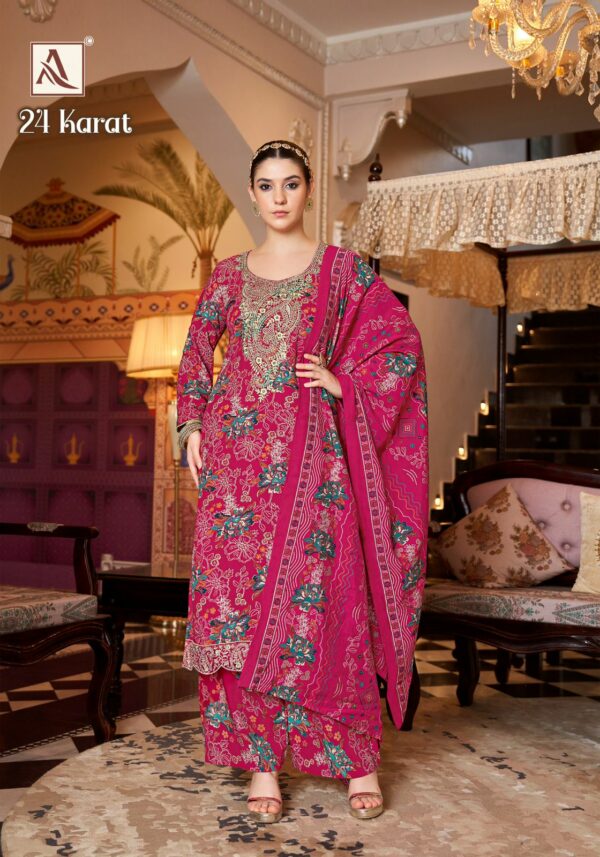 ALOK SUITS 24 KARAT Rehmat Boutique  ALOK SUITS 24 KARAT PURE VISCOSE SUITS CATALOG 10.jpg