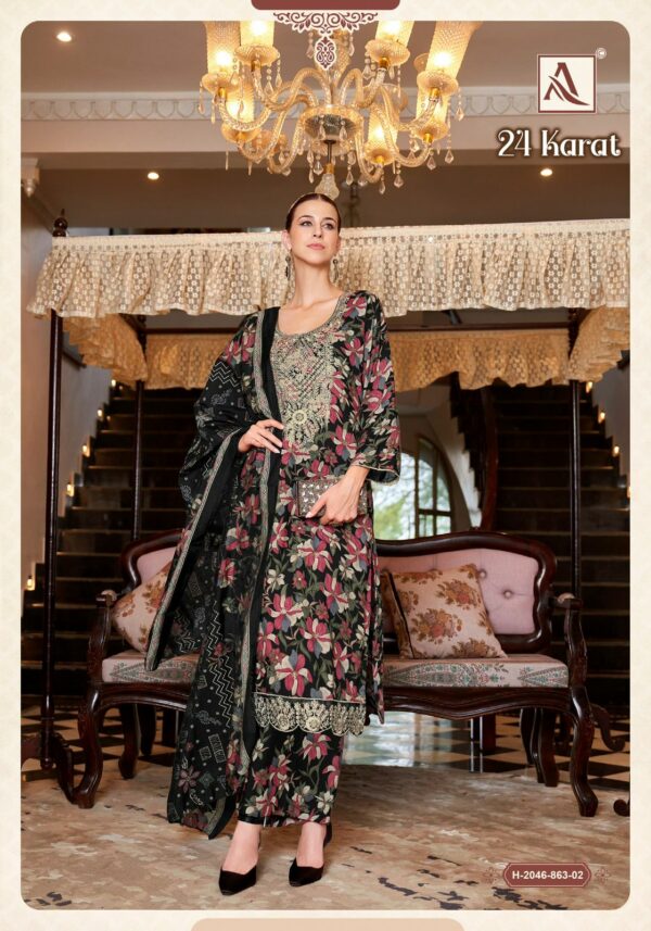 ALOK SUITS 24 KARAT Rehmat Boutique  ALOK SUITS 24 KARAT PURE VISCOSE SUITS CATALOG 11.jpg